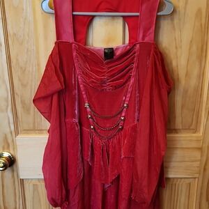 Disney Princess Spirit Red Dress Costume Size M Princesses/Fairies